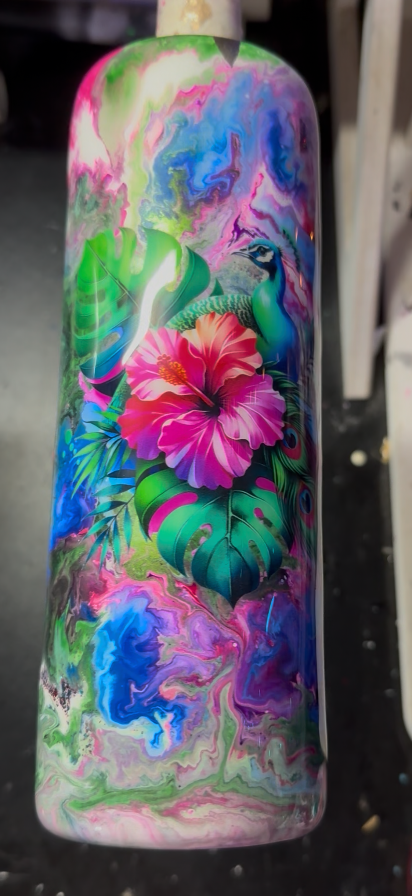 20oz Peacock Ink Swirl